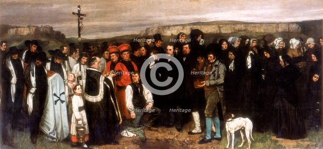 'The Funeral at Ornans', 1850. Artist: Gustave Courbet