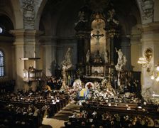The funeral of Count Folke Bernadotte, Gustav Vasa Church, Stockholm, Sweden, 1948. Creator: Göran Algård