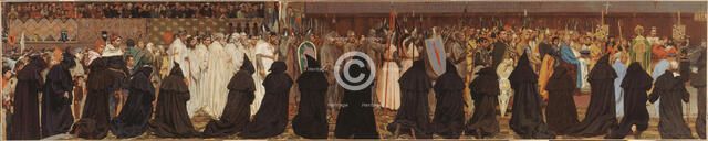 The funeral of Charles the Good, in Bruges, on April 22, 1127. Artist: Van Beers, Jan (1852-1927)