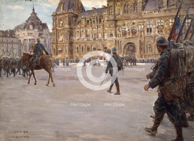 The funeral of General Gallieni (1849-1916), June 1, 1916. Creator: Joseph Felix Bouchor.