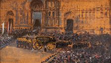 The funeral of Francesco Rizzoli, 1880. Creator: Sezanne, Augusto (1856-1935)