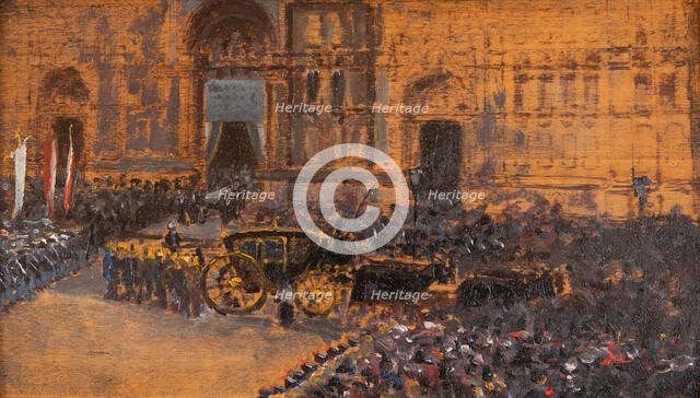 The funeral of Francesco Rizzoli, 1880. Creator: Sezanne, Augusto (1856-1935).