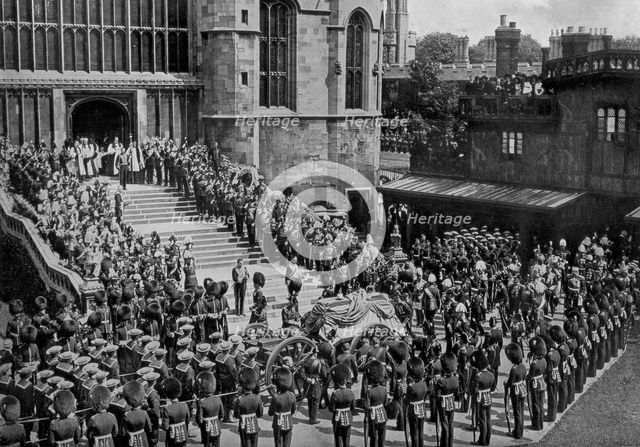 The funeral of King Edward VII, Windsor, Berkshire, 1910.Artist: Swain