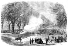 The Funeral of His Late Royal Highness the Prince Consort: firing minute guns in the Long..., 1861. Creator: Unknown