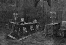 The Funeral of His Late Royal Highness the Prince Consort: the coffin in the audience..., 1862. Creator: Unknown