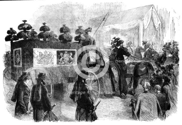 The Funeral of His Late Royal Highness the Prince Consort: the Hearse approaching..., 1861. Creator: Unknown.