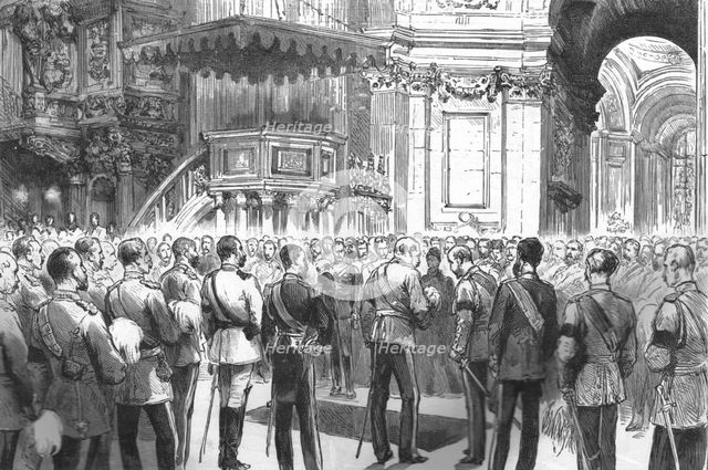 ''The Funeral of Lord Napier of Magdala; The Ceremony in St. Paul's Cathedral', 1890. Creator: Unknown.