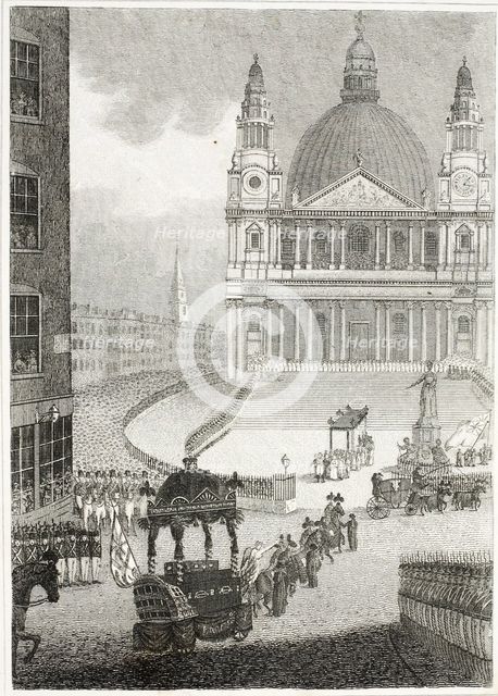 The Funeral of Lord Nelson, on 9th January 1806, 1815. 
