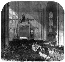 The Funeral of Lord Palmerston: the clergy receiving the body at...Westminster Abbey, 1865. Creator: Unknown