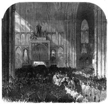 The Funeral of Lord Palmerston: the clergy receiving the body at...Westminster Abbey, 1865. Creator: Unknown