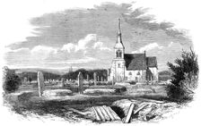 The Funeral of Lord Palmerston: the new cemetery at Romsey...interment of Lord Palmerston, 1865. Creator: Unknown
