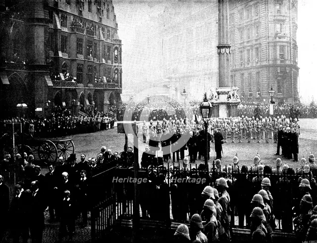 The Funeral of Mr. Gladstone: ...chief mourners, ...private secretaries and physicians, 1898. Creator: SB Bolas & Co.