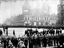 The Funeral of Mr. Gladstone: the body approaching the West Door of the Abbey, 1898. Creator: SB Bolas & Co