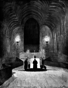 The Funeral of Mr. Gladstone: the lying-in-state in Westminster Hall - a midnight vigil, 1898. Creator: Unknown