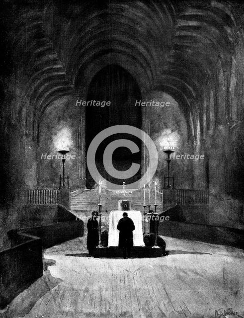 The Funeral of Mr. Gladstone: the lying-in-state in Westminster Hall - a midnight vigil, 1898. Creator: Unknown.