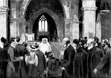 The Funeral of Mr. Gladstone: the lying-in-state in Hawarden Church, 1898. Creator: Unknown