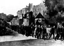 The Funeral of Mr. Gladstone: the procession leaving Hawarden Castle, 1898. Creator: Unknown