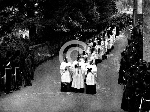 The Funeral of Mr. Gladstone: the procession leaving Hawarden Church, 1898. Creator: Unknown.