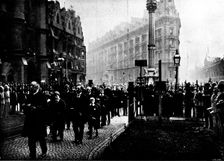 The Funeral of Mr. Gladstone: ...the Rev. Stephen Gladstone, entering the Abbey, 1898. Creator: SB Bolas & Co