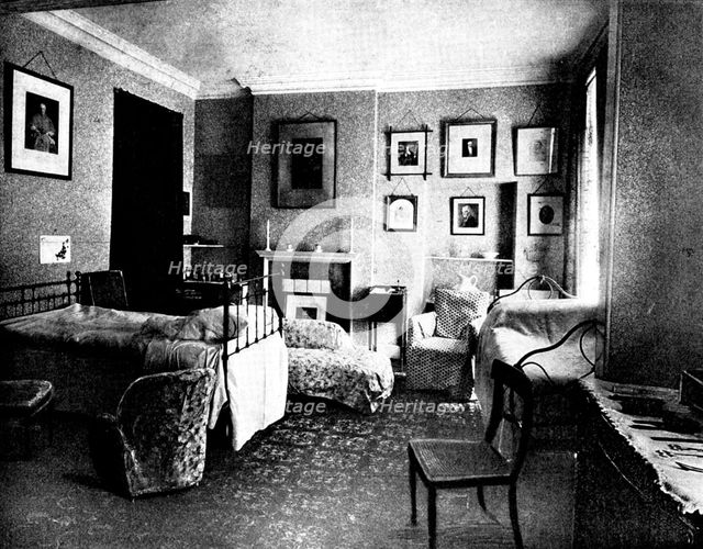 The Funeral of Mr. Gladstone: the room in which Mr. Gladstone died, 1898. Creator: George Watmough Webster & Son.