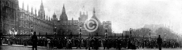The Funeral of Mr. Gladstone: the scene outside Westminster Hall on Thursday, May 26, 1898. Creator: Unknown.