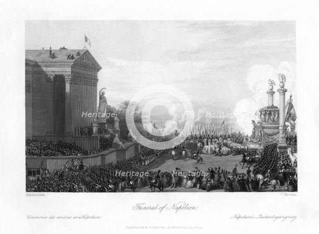 The funeral of Napoleon Bonaparte, 1818.Artist: Charles Mottram