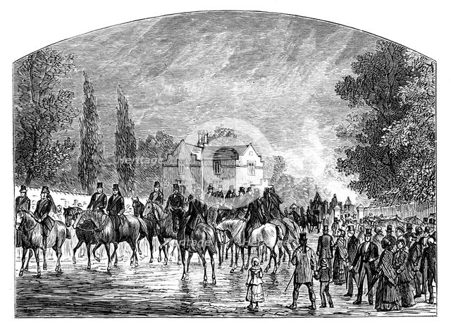 The Funeral of Sir Robert Peel, Staffordshire, 1850, (c1888). Artist: Unknown