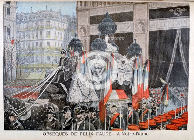 The funeral of President Félix Faure, on 23rd February 1899. Artist: Henri Meyer