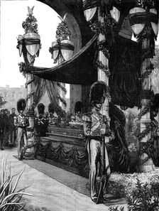 The Funeral of President Garfield; lying in state at Cleveland..., 1881. Creator: Unknown