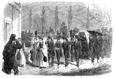 The funeral of the Duke of Newcastle at Markham Clinton, Notts., 1864. Creator: Unknown