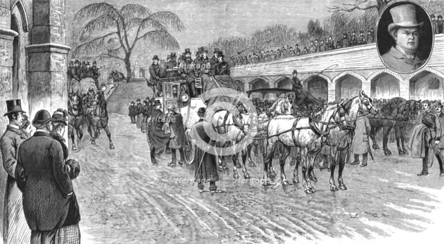 ''The Funeral of the late James Selby, the celebrated "Whip"; the coaches at Reigate Cemetery', 1888 Creator: Unknown.