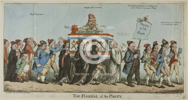 The Funeral of the Party, published October 30, 1798. Creator: Charles Williams.