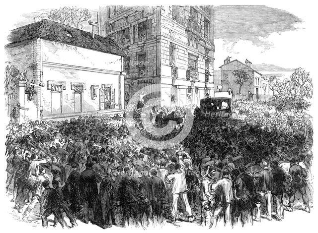 The Funeral of Victor Noir at Neuilly, 1870. Creator: Unknown.