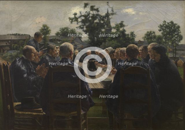 The Funeral Meal, 1886. Creator: Leon Frederic.