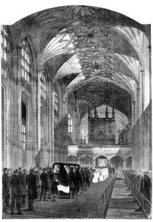 The Funeral Procession in the nave of St. George's Chapel, Windsor, 1861. Creator: Unknown