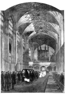 The Funeral Procession in the nave of St. George's Chapel, Windsor, 1861. Creator: Unknown