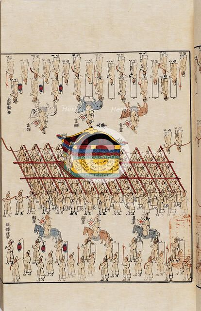 The funeral procession of Empress Myeongseong (1851-1895), From the Uigwe, 1897. Creator: Anonymous.