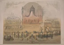 The funeral procession of Empress Alexandra Feodorovna (Charlotte of Prussia), wife of..., 1860. Creator: Timm, Wassili (George Wilhelm) (1820-1895)