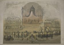 The funeral procession of Empress Alexandra Feodorovna (Charlotte of Prussia), wife of..., 1860. Creator: Timm, Wassili (George Wilhelm) (1820-1895)