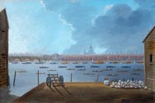 The Funeral Procession of Lord Nelson on the Thames c1806. Creator: Daniel Turner