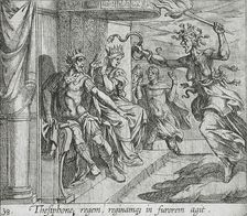 The Fury Tisiphone at the Palace of Athamas, published 1606. Creators: Antonio Tempesta, Wilhelm Janson