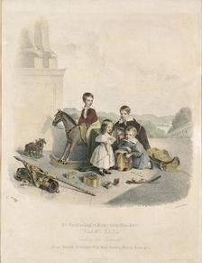 The future Emperor Franz Joseph I with his brothers Ferdinand Max, Karl Ludwig and his..., 1838. Creator: Kriehuber; Josef (1800-1876)