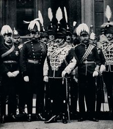 The future King Edward VIIand officers of the Queen's Own Oxfordshire Hussars, 1897 (1911). Creator: Hills and Saunders