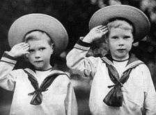 The future King Edward VIII (right) and the Duke of York, c1900