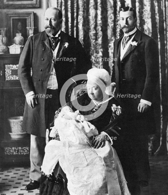 The future King Edward VIII's christening day, 16 July 1894. Artist: Unknown