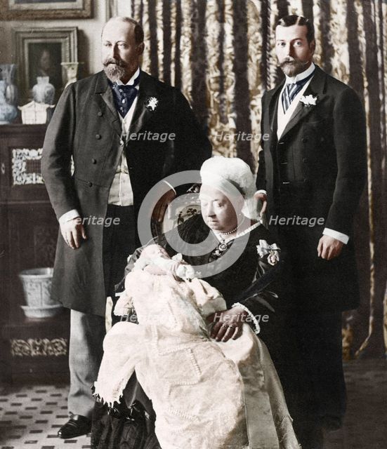 The future King Edward VIII's christening day, 16 July 1894. Artist: Unknown