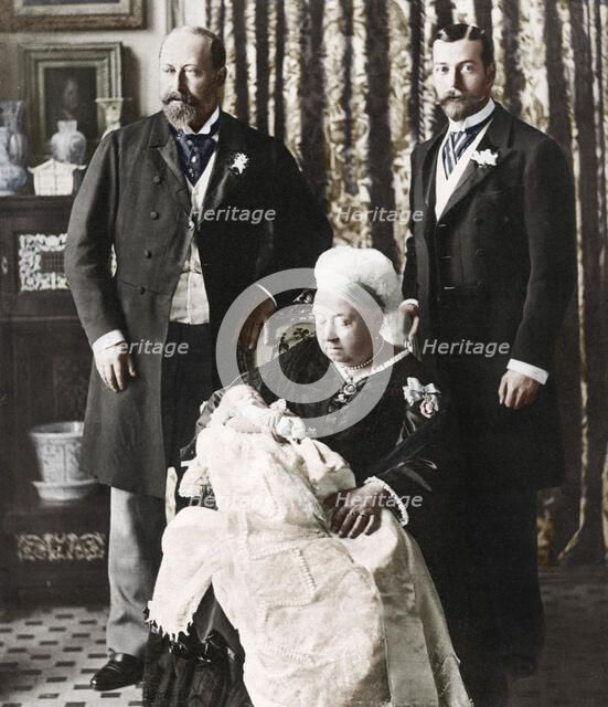 The future King Edward VIII's christening day, 16 July 1894. Artist: Unknown