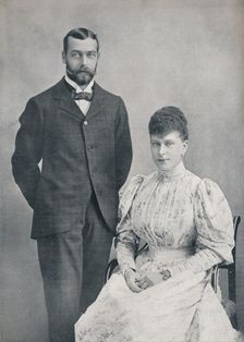 The future King George V and Queen Mary shortly after their marriage, 1893 (1911). Creator: WS Stuart