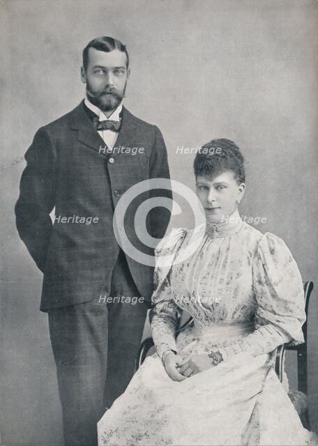 The future King George V and Queen Mary shortly after their marriage, 1893 (1911). Creator: WS Stuart.