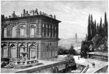 The façade of the Ammanati, Pitti Palace, Florence, Italy, 1882